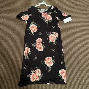 Black floral dress
